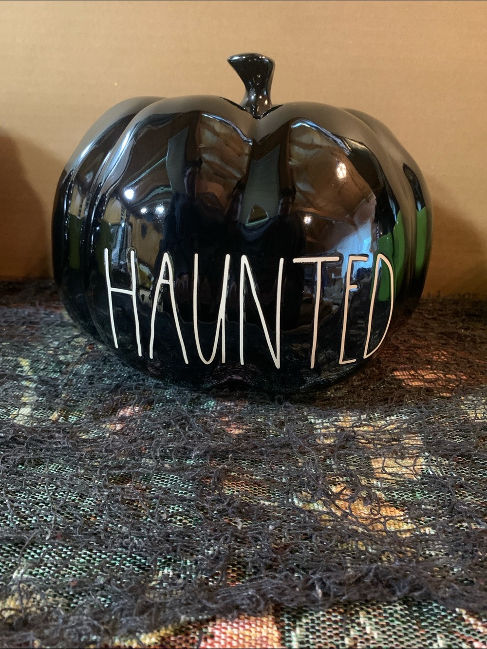 Rae Dunn haunted pumpkin